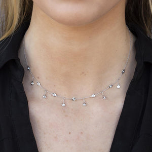 14K Shaker Diamond Drop Necklace-S24