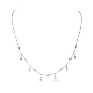 14K Shaker Diamond Drop Necklace-S24