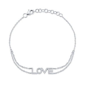14K Diamond LOVE Bracelet-S24