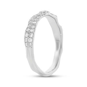 14K Diamond Wave Band-S24