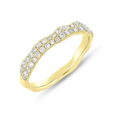 14K Diamond Wave Band-S24