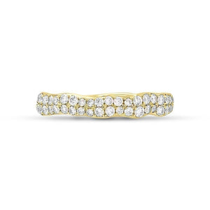 14K Diamond Wave Band-S24