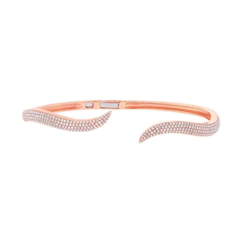 14K Diamond Wave Bracelet-S24