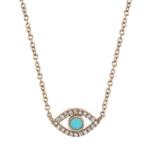 14K Evil Eye Necklace-S24