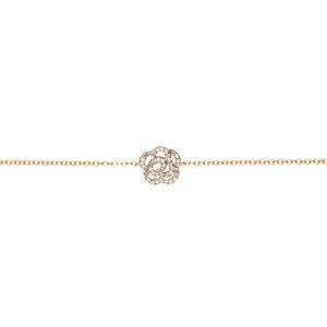14K Gold Rose Chain Bracelet-S24