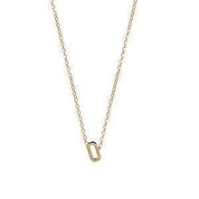 14K Gold and Diamond Mini Letter Necklace-S24