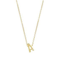 14K Gold and Diamond Mini Letter Necklace-S24