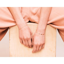 14K Mini Letter Diamond Bracelet (Custom)-S24