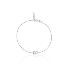 14K Mini Pave Letter Bracelet (Custom)-S24