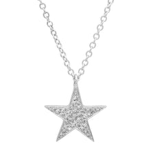 14K Single Star Drop Diamond Necklace-S24