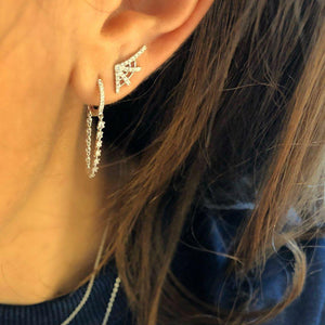 14K Spider Web Diamond Earrings-S24