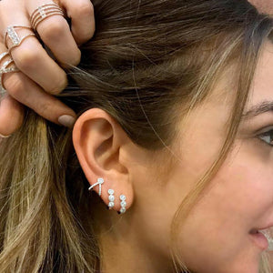14K Split Diamond Earrings-S24