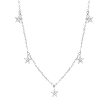 14K Star 5 Drop Diamond Necklace-S24