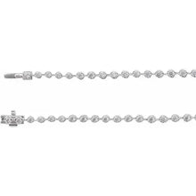 4 Prong Lab Tennis Necklace-S24