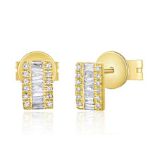 Baguette Bar Stud Earrings-S24