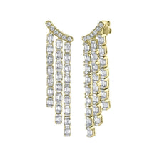 Baguette Cascade Diamond Drop Earrings-S24