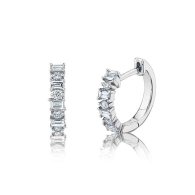 Baguette Huggie Hoop Earrings-S24