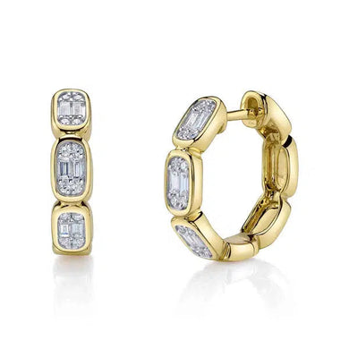 Baguette Octagon Hoops-S24