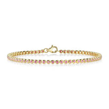 Bezel Pink Sapphire Bracelet-S24