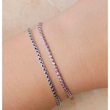 Bezel Pink Sapphire Bracelet-S24