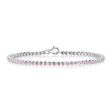 Bezel Pink Sapphire Bracelet-S24