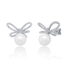 Bow and Pearl Earrings-S24