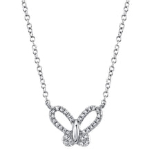 Bubble Diamond Butterfly Pendant Necklace-S24