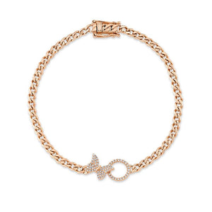 Butterfly Meets Circle Link Bracelet-S24