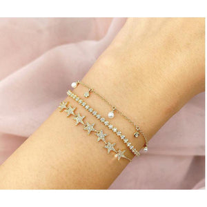 Crown Diamond Bolo Bracelet-S24