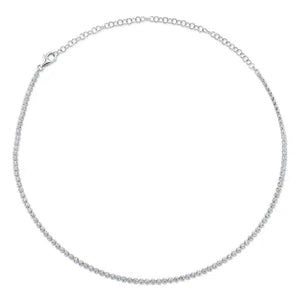 Crown Tennis Necklace-S24