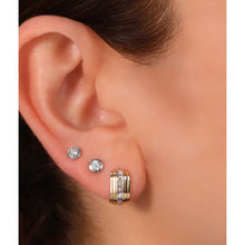 Diamond Bezel Stud Earrings-S24