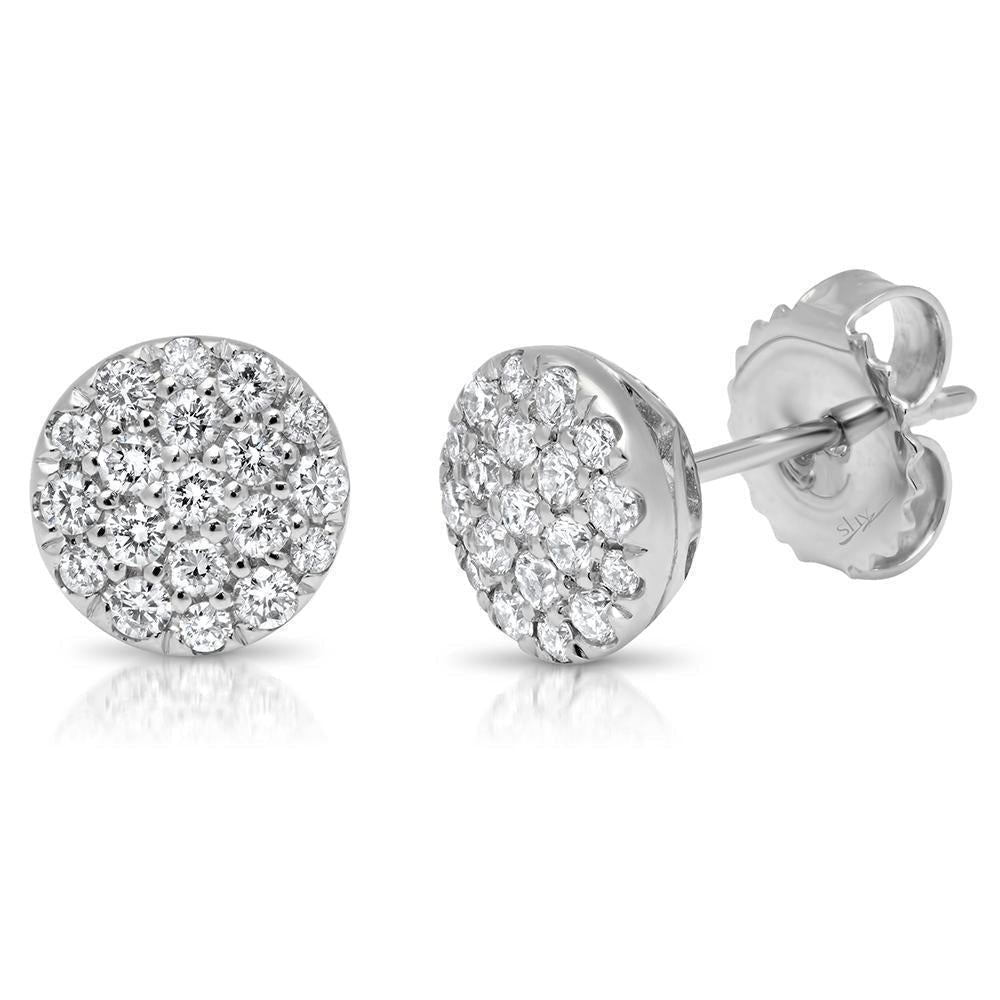 Diamond Cluster Stud Earrings-S24