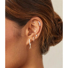 Diamond Loop Hoop Earrings-S24