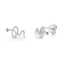 Diamond & Ruby Snake Earrings-S24