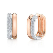 Double Cloud Diamond Oval Earrings-S24