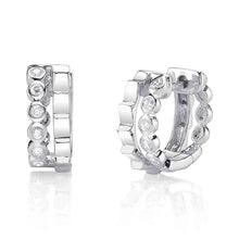 Double Diamond Bezel Earrings-S24