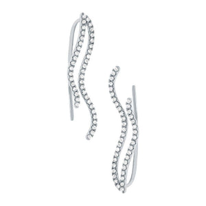 Double Squiggle Ear Crawler Earrings-S24