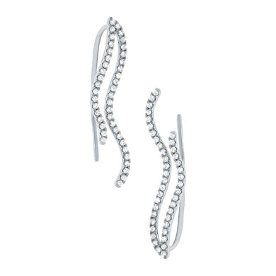 Double Squiggle Ear Crawler Earrings-S24