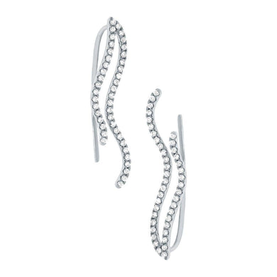Double Squiggle Ear Crawler Earrings-S24