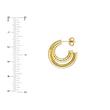 Double Tube & Twisted Hoop Earrings-S24