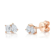 Duo Emerald Pear Studs-S24