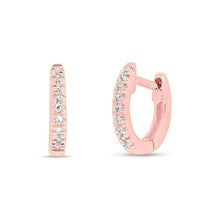 Extra Small Diamond Huggie Hoop Earrings-S24