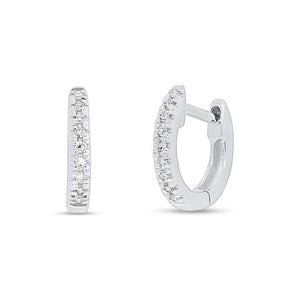 Extra Small Diamond Huggie Hoop Earrings-S24