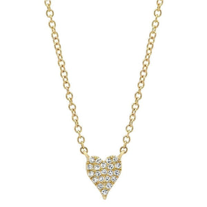 Extra Small Pave Heart Necklace-S24