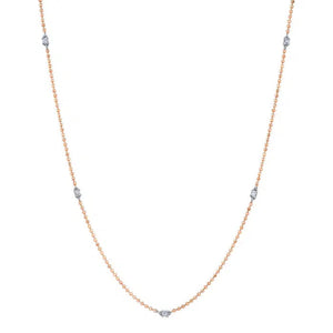 Faceted Ball Diamond Yard Necklace-S24