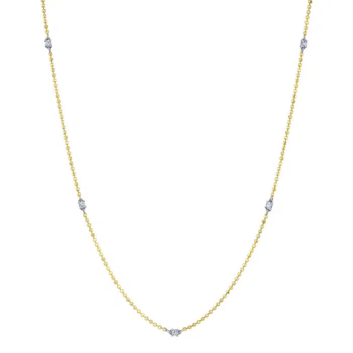 Faceted Ball Diamond Yard Necklace-S24