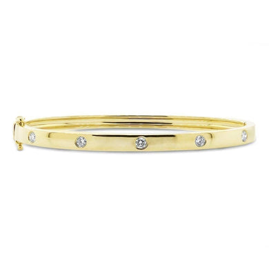 Five Diamond Bangle Bracelet-S24