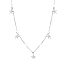 Five Star Drop Diamond Necklace-S24