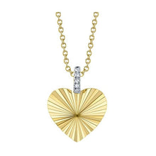 Fluted Small Heart Necklace-S24