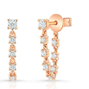 Front Back Diamond Earrings-S24